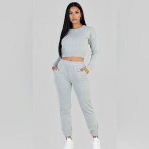 Light Gray Two-Piece Lounge Set